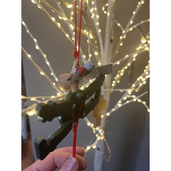 nwt xmas tree ornament moose with ugly sweater spring action loaded - Picture 3 of 6